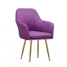 莫泊桑紫色布餐椅