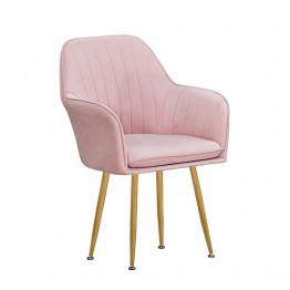 莫泊桑粉色布餐椅