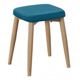 寇奇藍色布面方椅凳
