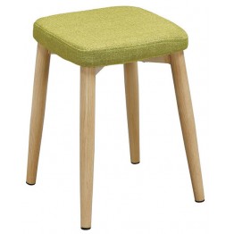 寇奇綠色布面方椅凳