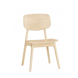 芬頓餐椅(板)(實木)(洗白色)