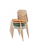 伊森鐵藝餐椅(綠皮)