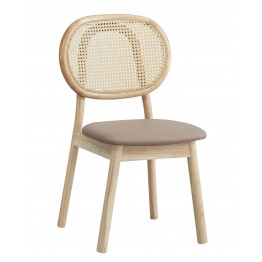 川崎咖啡皮實木餐椅