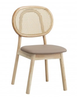 川崎咖啡皮實木餐椅