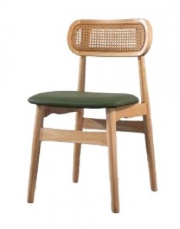 田中綠皮實木餐椅