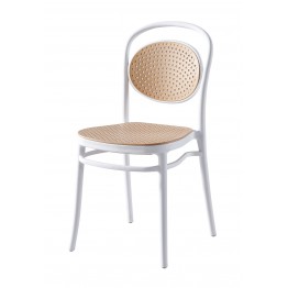 中悅塑料藤椅(白色)