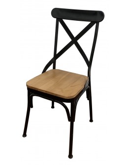 鐵質叉背餐椅 