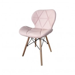 粉色菱格造型餐椅