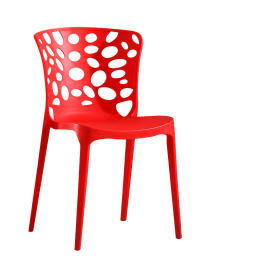 紅色造型洞洞椅