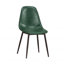 西弗爾餐椅(綠色皮)(五金腳)