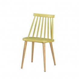 艾美造型椅(黃綠)(五金腳)