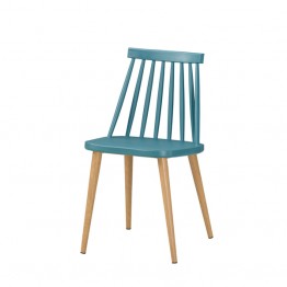 艾美造型椅(藍)(五金腳)