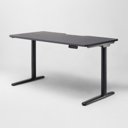 ALTTO 升降桌(鐵灰木紋色)(黑色桌腳)