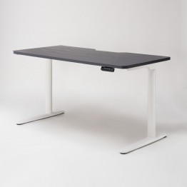 ALTTO 升降桌(鐵灰木紋色)(白色桌腳)