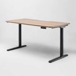 ALTTO 升降桌(淺木紋色)(黑色桌腳)