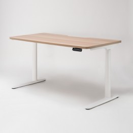 ALTTO 升降桌(淺木紋色)(白色桌腳)